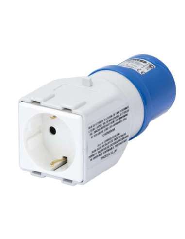 ADAPTADOR INDUSTRIAL/RESIDENCIAL IP44 - CLAVIJA 2P+T 16A 230V ac 50/60HZ - 1 BASE 2P+T - A000173537 GEWISS GW64210