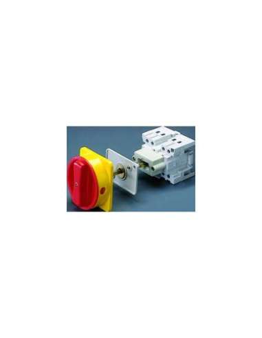 INTERRUPTOR ROTATIVO - DE CUADRO - MANDO - MANETA ROJA - 2P 3M EN50022 16A - A000174396 GEWISS GW70001