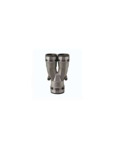 DISTRIBUIDOR Y NYLOFIX-PLUS DN17 + 2 DN12 PA GRIS - A000196009 INTERFLEX YKD-171212G (EMBALAJE DE 20 UNIDADES)