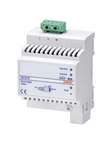 FUENTE DE ALIMENTACIÓN ELECTRÓNICA AUTOPROTEGIDA 220-240V - 50/60Hz - 320mA - IP20 - 4 - A000711470 GEWISS GW90709