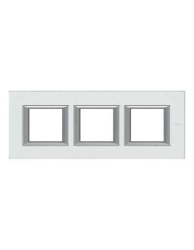 Placa embellecedora recta Axolute de color Kristall - 2 x 3 módulos - entreeje 71 - hor - A000830673 BTICINO HA4802M3HVKA