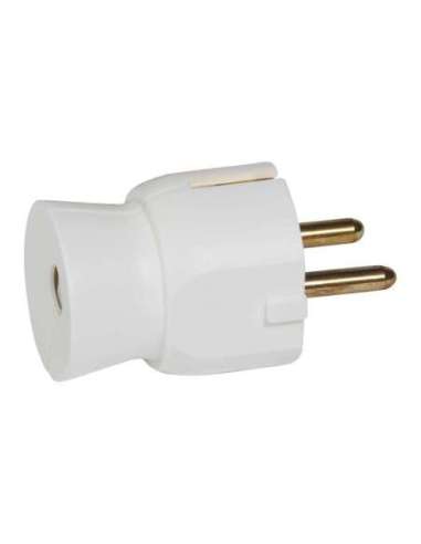 Clavija 2P+T 1 6A Salida cable recta . Blanco - A000877918 LEGRAND 050315