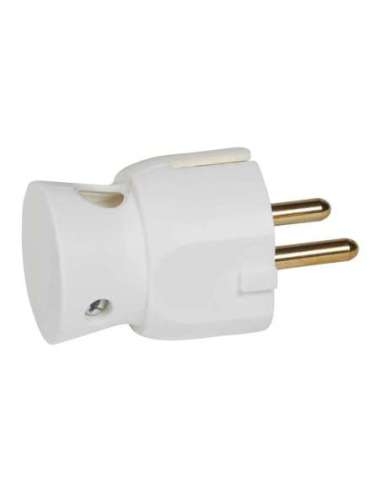 Clavija 2P+T 1 6A Salida cable lateral . Blanco - A000877919 LEGRAND 050316