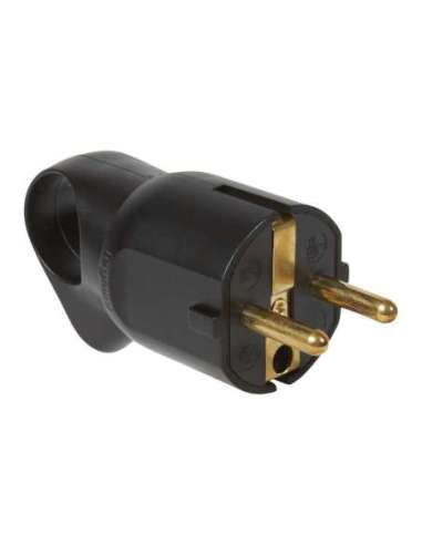 Clavija 2P+T 16A con anillo tirador. Negro - A000877923 LEGRAND 050328