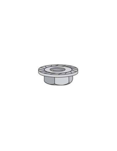 TUERCA-ARANDELA DENTADA M8 GALVANIZADO EN CALIENTE - A000892341 INTERFLEX C6923.8G (EMBALAJE DE 50 UNIDADES)