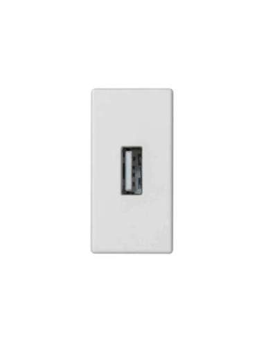 Conector USB 2.0 Tipo A hembra con placa embellecedora blanco Simon K45 - A000900496 CON_CON K128B/9