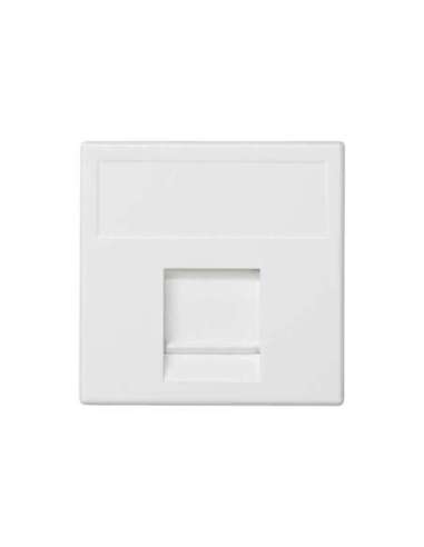 Placa de voz y datos plana con guardapolvo 1 elemento para 1 RJ45 compatibilidad otros - A000900502 CON_CON K76/9