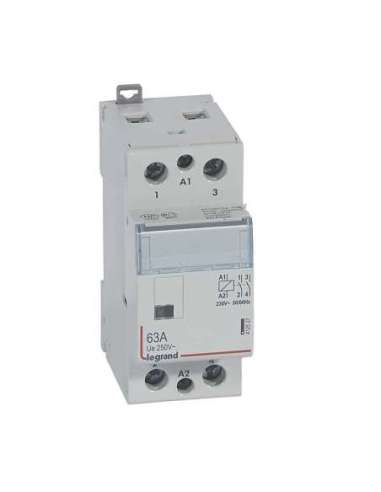 Contactor con bobina 230 V~ - 2P - 250 V~ - 63A - 2 NC - 2 módulos - A000987076 LEGRAND 412527