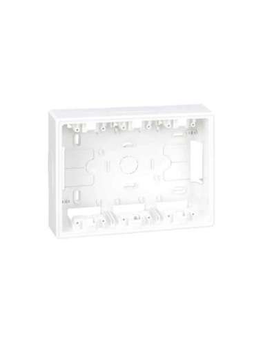 Base caja de pared de superficie para 3 elementos dobles blanco Simon 500 Cima - A000990060 CON_CON 51050003-030