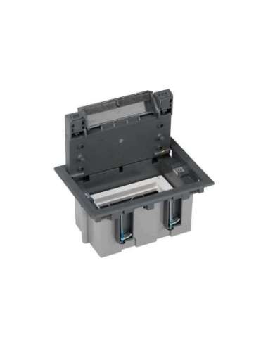 Caja de suelo regulable para 2 elementos en instalación de suelo técnico gris Simon 500 - A000990077 CON_CON 52050101-035