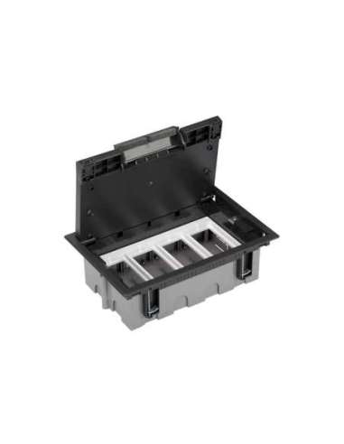 Caja de suelo regulable para 8 elementos en instalación de suelo técnico grafito Simon - A000990084 CON_CON 52050104-038