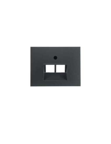 Placa central para conector doble K1 antracita - A001001327 HAGER 14097006