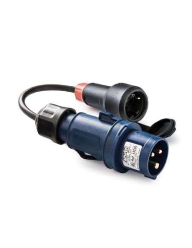 Adaptador industrial 2P+T/T doméstica+2P+TT lateral base - A001083131 FAMATEL 13000