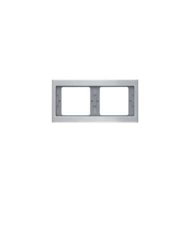 Marco con 2 elementos horizontal K5 aluminio - A001106239 HAGER 13637003