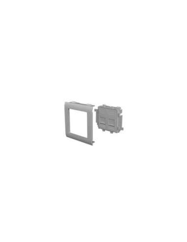 93 Placa plana 2 RJ45 color aluminio 65 U24X 93751-03 - A001161049 UNEX 93751-03 (EMBALAJE DE 6 UNIDADES)