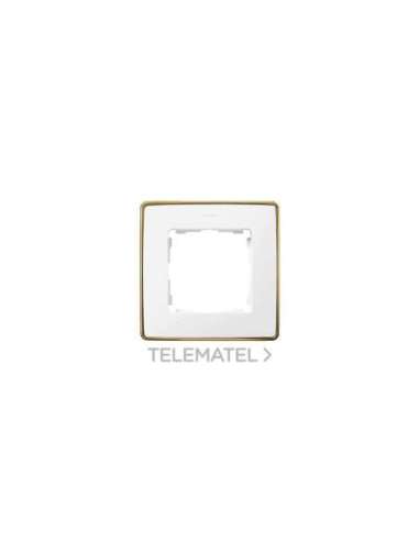 Marco para 1 elemento blanco base oro Simon 82 Detail Select - A001210081 SIMON 8201610-245