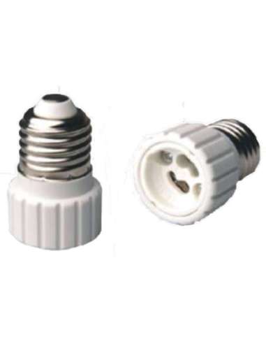 Portalámparas adaptador. De E27 a GU10/GZ10. 2A-250V~ - A001232692 SOLERA AD27-10 (EMBALAJE DE 12 UNIDADES)