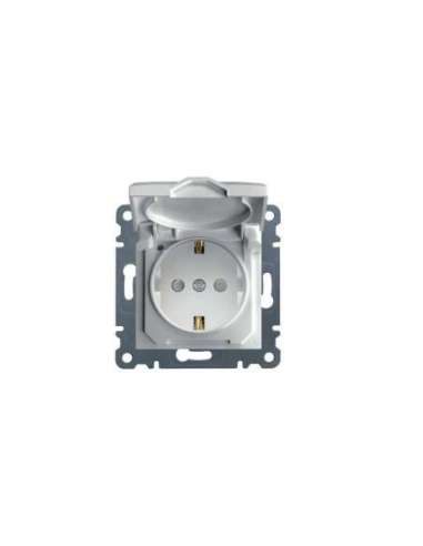 Toma schuko con tapa LUMINA2 blanco polar - A001354902 HAGER WL1160