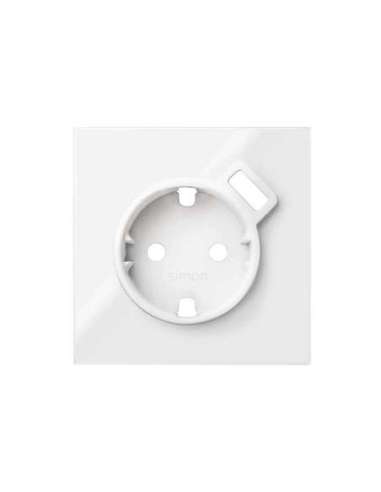 Tapa para la base de enchufe schuko con cargador USB integrado blanco brillante Simon 1 - A001582231 SIMON 10000049-130