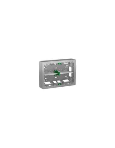 New Unica System - Caja superficie 2x8 módulos Aluminio - A001609649 SCHNEIDER ELECTRIC NU821830