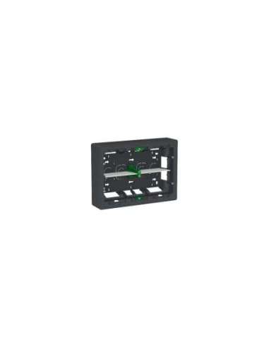 New Unica System - Caja superficie 2x8 módulos Antracita - A001609650 SCHNEIDER ELECTRIC NU821854