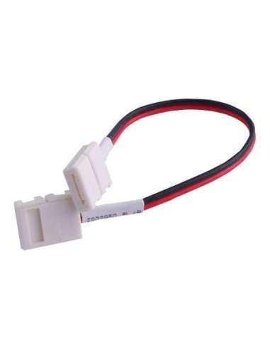 CONECTOR CLIP PARA TIRA LED 8MM CON CABLE 10CM - A001700294 ROBLAN CONCLIP203528SS