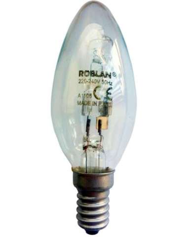 LÁMPARA VELA HALÓGENA ECOLÓGICA E14 42W 220-240V - A001700461 ROBLAN ECOVELA42E14