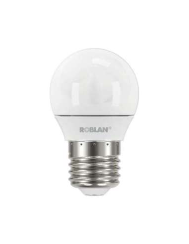 LÁMPARA LED ESFÉRICA 5W BLANCO 6500K E27 500LM 220-240V - A001700818 ROBLAN LEDA1505E27B (EMBALAJE DE 10 UNIDADES)