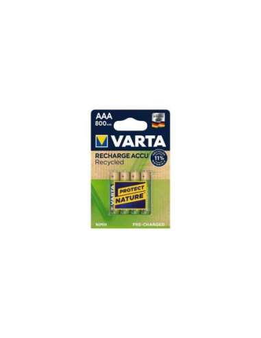 ACUMULADOR DE CONSUMO BLX4 AAA 800MAH VARTA RECYCLED RECARGABLE - A002950816 VARTA 56813101404 (EMBALAJE DE 10 UNIDADES)