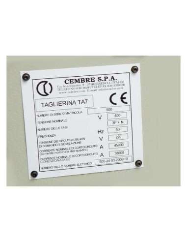 PLACA CUADRO MG-VRT-RH 48915 75X120MM BLANCO CEMBRE 48915 (EMBALAJE DE 50 UNIDADES)