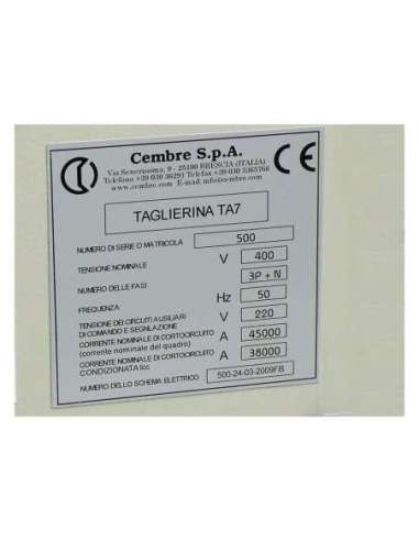 PLACA CUADRO MG-VRT-A 88935 40X138MM BLANCO - A004572135 CEMBRE 88935 (EMBALAJE DE 50 UNIDADES)