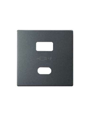 Placa para cargador USB A+C Quickcharge titanio Simon 82 Concept - A004610887 SIMON 8201296-096