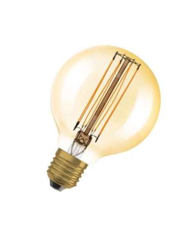 Lámpara LED Vintage 1906 LED dim CL Globe80 FIL GOLD 40 dim 5