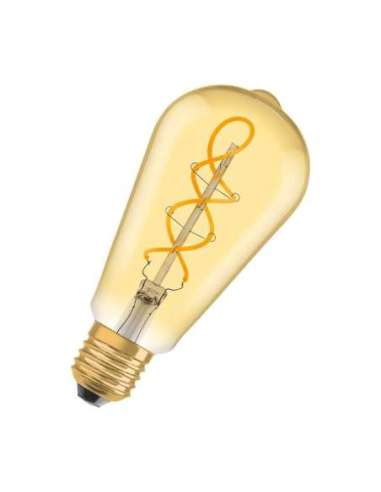 Lámpara LED Vintage 1906 LED CL Edison FIL GOLD 25 non-dim 5W/820 E27 LED_LED 4099854091292 (EMBALAJE DE 4 UNIDADES)