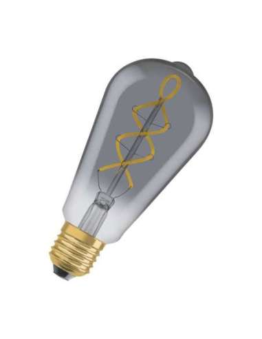 Lámpara LED Vintage 1906 LED CL Edison FIL SMOKE 15 non-dim 5W/818 E27 LED_LED 4099854091315 (EMBALAJE DE 4 UNIDADES)