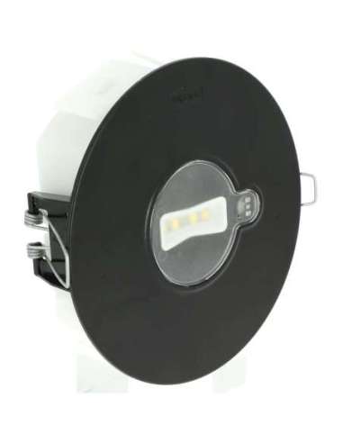 Luminaria de emergencia URA SPOT PRO color negro AUTOTEST- 200 lúmenes - 1h - Permanent - A006920799 LEGRAND 660144BK