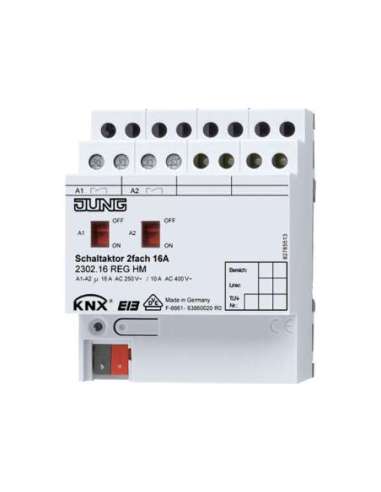 Actuador de conmutación KNX 2 fases - A000656669 JUNG 2302.16REGHM