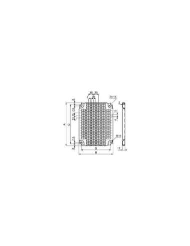 Monobloc perforated plates H1000xW600mm with universal perforations 11x26mm - A001137705 SCHNEIDER ELECTRIC NSYMR106