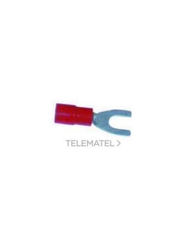 TERMINAL PREAISLADO HORQUILLA 4-6MM² BORNE 3 AMARILLO - A004661330 SBI CONNECTORS BE6FM37 (EMBALAJE DE 50 UNIDADES)