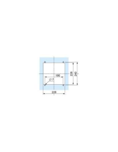 Roof outlet grille - cut-out 228x228mm - ext. dim 90x340x340mm - IP54 - A001136428 SCHNEIDER ELECTRIC NSYCAC228RMF