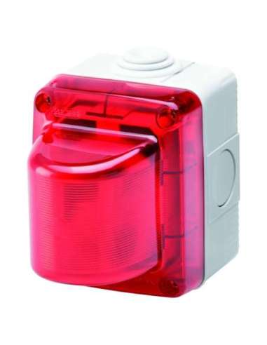 TESTIGO DEI SEÑALIZACIÓN - 15W - 230V - DIFUSOR ROJO - IP55 - GRIS RAL 7035 - A000170247 GEWISS GW27415