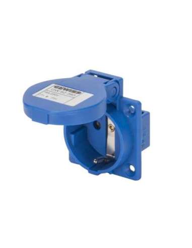 BASE FIJA DE EMPOTRAR A 10° - STANDARD ALEMANO - 2P+T 16A 230V 50/60HZ - 50X50 - AZUL - - A001378836 GEWISS GW62393