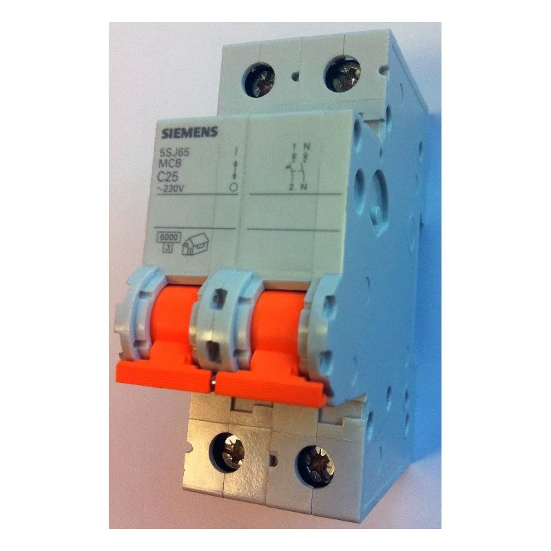 Interruptor Automático, maneta naranja, 6kA, curva C, 1 polo+N, 10A