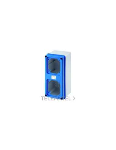CAJA DE PARED CON TAPA TROQUELADA PREPARADO PARA 2 FRONTALES - IP67 - A000820630 GEWISS GW66741N