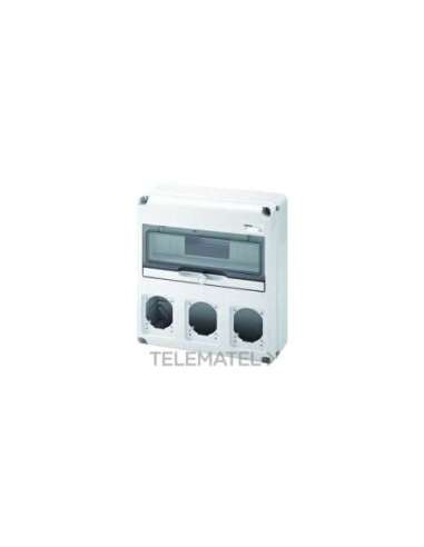 Q-DIN 14 MÓDULOS - 3 BASES ALOJABLES IEC 309 16/32A IP44/67 - IP65 - A000820669 GEWISS GW68005N