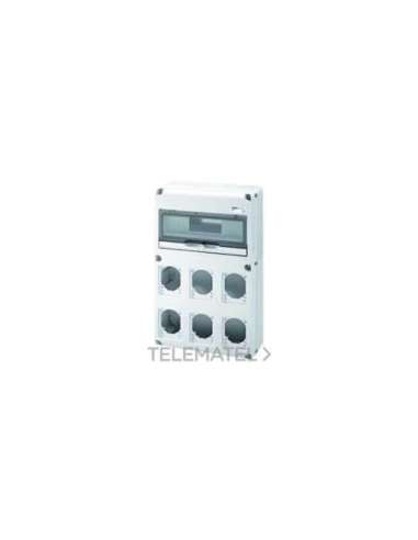 Q-DIN 14 MÓDULOS - 6 BASES ALOJABLES IEC 309 16/32A IP44/67 - IP65 - A000820672 GEWISS GW68008N