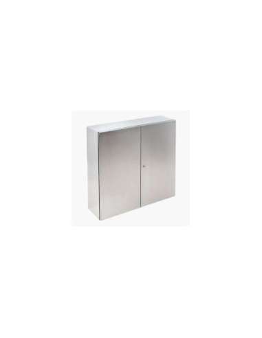 ARMARIO MURAL IP55 INOXIDABLE 304L 1000x1000x300 PUERTA DOBLE CON PLACA - A001072555 IDE INX10010030/PD
