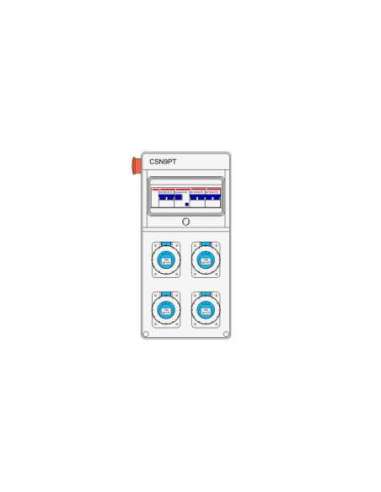 CUADRO DE OBRA PLÁSTICO IP65 1x9 MÓDULOS MONOFÁSICO 25A - A004308677 IDE 14396
