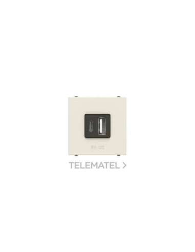 Cargador USB tipo A+C 18W 230V 2M BL - A004849156 NIESSEN N2285.1 BL