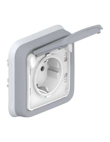 PLEXO TOMA 2P+TTL MONOBLOC EMP. GRIS LEGRAND 069833